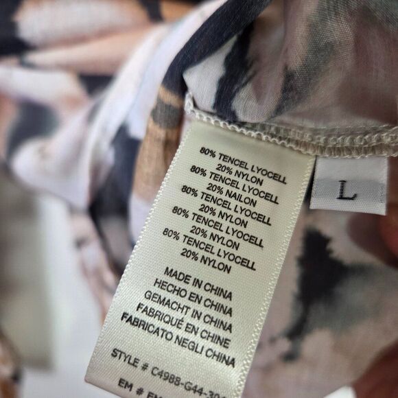 NWOT CLOTH AND STONE PRINTED CHINESE COLLAR BUTTON DOWN TOP SIZE L - Picture 14 of 16